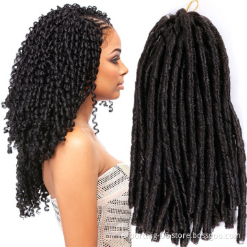 Soft Faux Locs Crochet Hair Soft Locs Hair Twist Braiding Crochet Hair Thick African Dreadlocks For Girls Synthetic Fiber